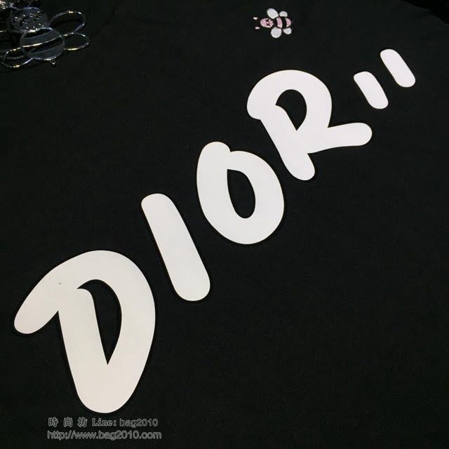 Dior夏裝T恤 19春夏新款 迪奧男短袖上衣 黑色短袖  tzy1675